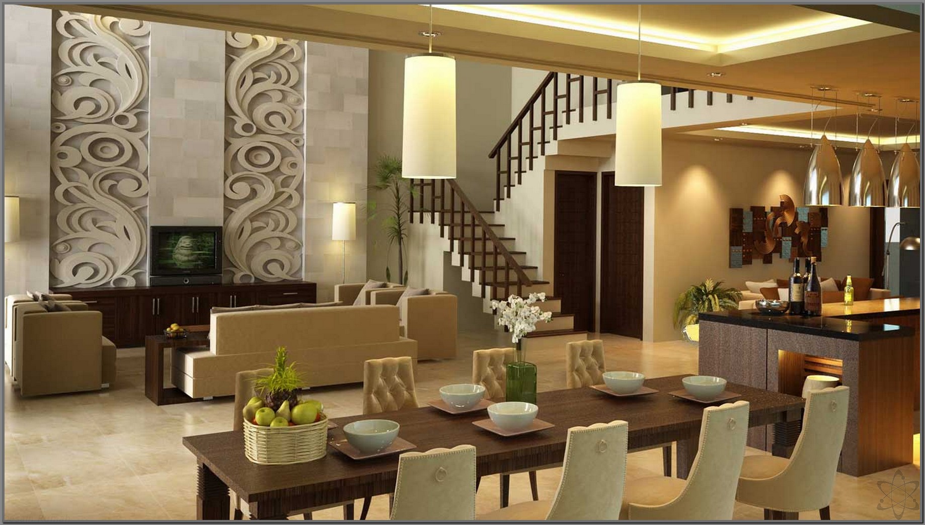 Desain Interior Ruang Makan Rumah Mewah Modern EFRATA DESAIN